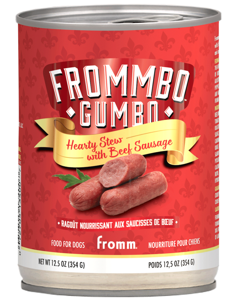 Fromm Fromm Frommbo Gumbo Canned Dog Food | Hearty Stew with Beef Sausage 12.5 oz CASE