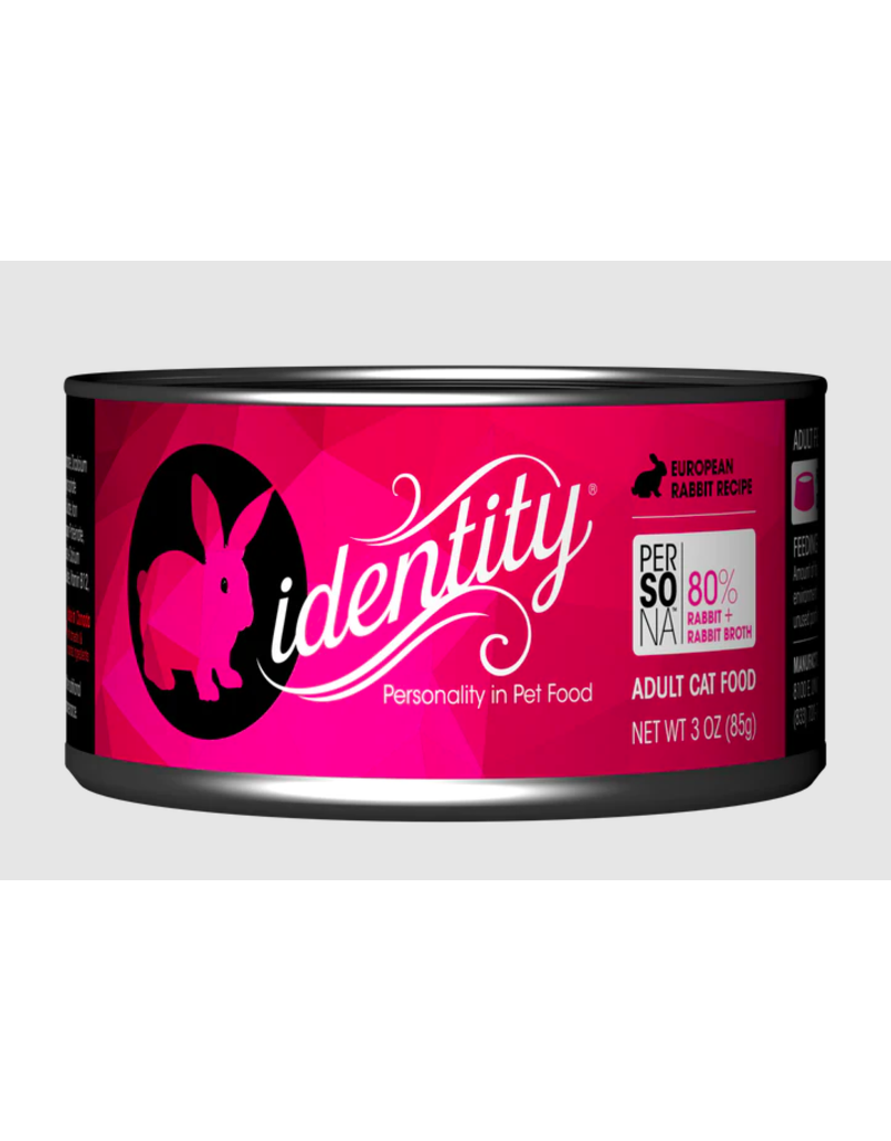 Identity Identity Pet Persona Canned Cat Food | Free-Range European Rabbit & Broth Pate 3 oz single