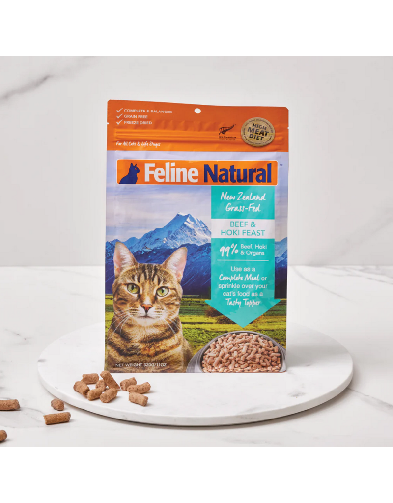 Feline Natural Feline Natural Freeze-Dried Cat Food | Grass Fed Beef & Hoki Feast 11 oz