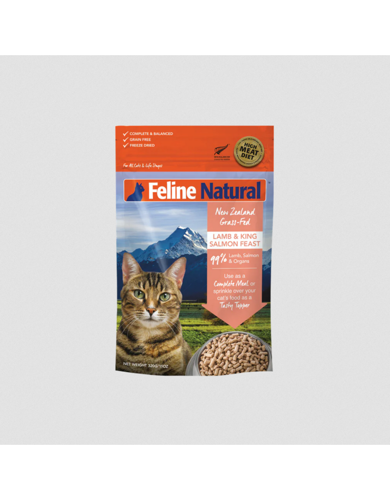 Feline Natural Feline Natural Freeze-Dried Cat Food | Grass Fed Lamb & Salmon Feast 11 oz