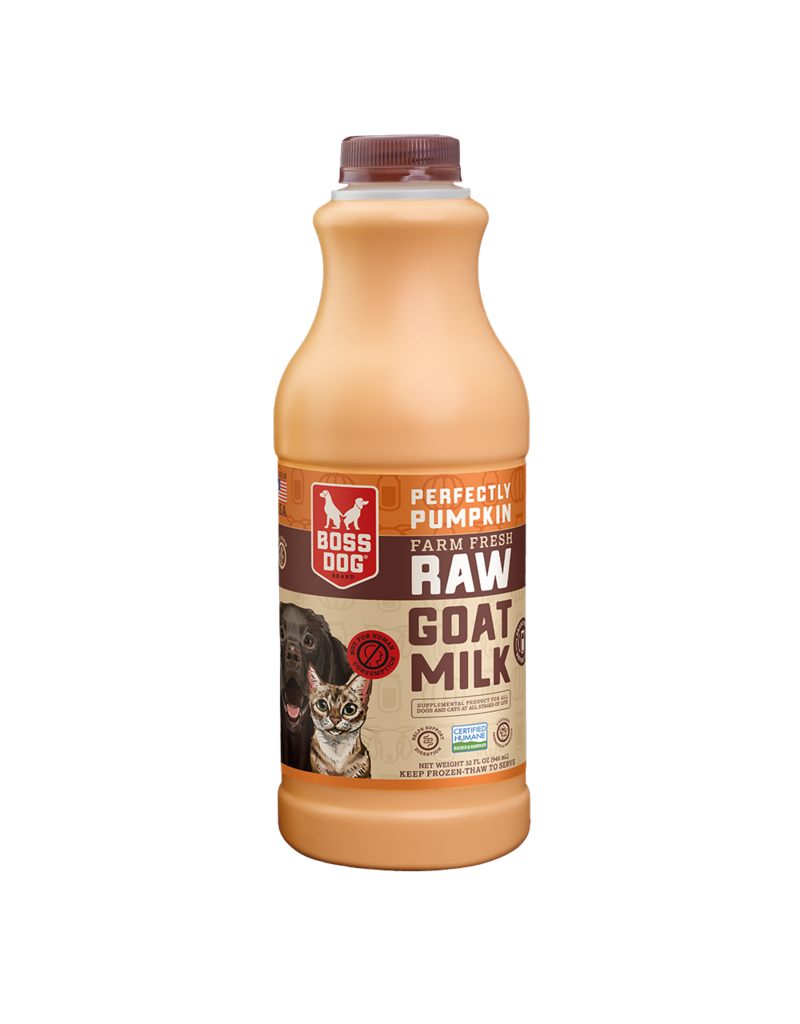 Boss Dog Brand Boss Dog Brand | Frozen Raw Goat Milk Perfectly Pumpkin 32 oz CASE/6 (*Frozen Products for Local Delivery or In-Store Pickup Only. *)
