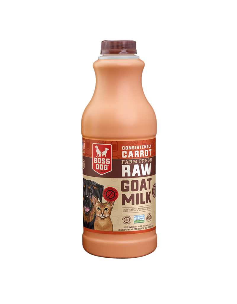 Boss Dog Brand Boss Dog Brand | Frozen Raw Goat Milk Consistently  Carrot 32 oz CASE/6 (*Frozen Products for Local Delivery or In-Store Pickup Only. *)