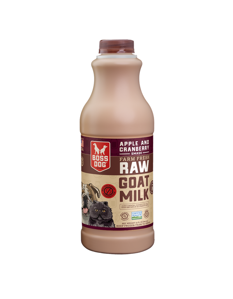 Boss Dog Brand Boss Dog Brand | Frozen Raw Goat Milk Apple & Cranberry Smash 32 oz (*Frozen Products for Local Delivery or In-Store Pickup Only. *)