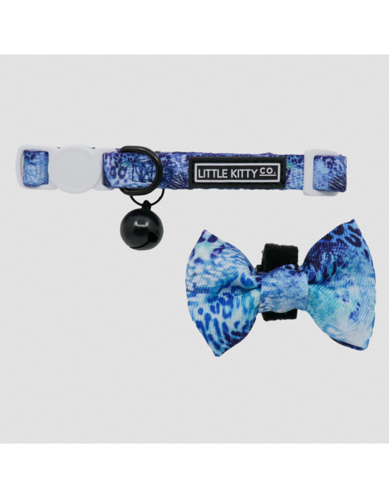 Little Kitty Co. Little Kitty Co. Collar & Bowtie | Blue Snakeskin Small