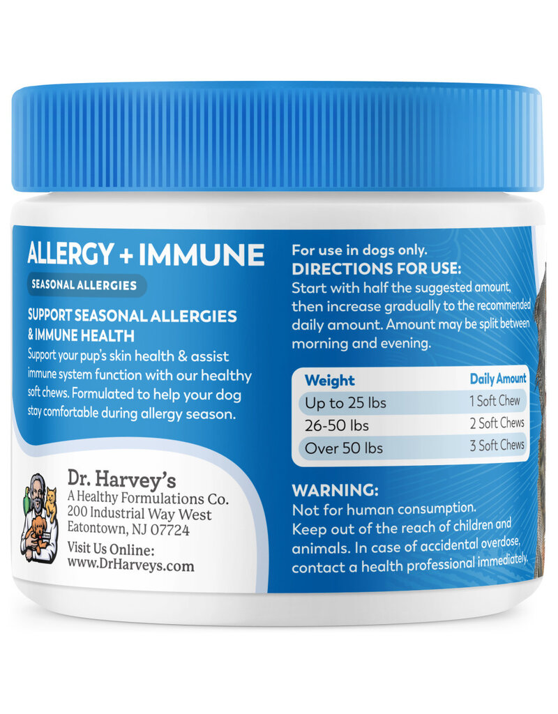 Dr. Harvey's Dr. Harvey's Dog Supplements | Allergy + Immune Soft Chews 90 ct