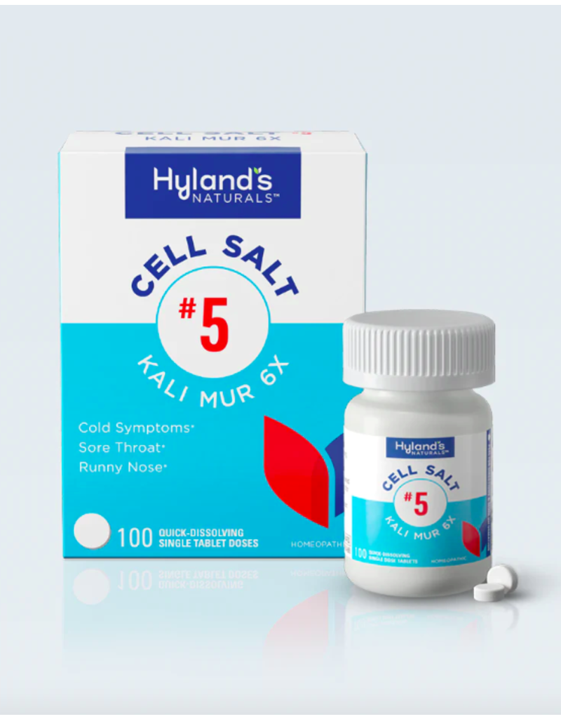 Standard Homeopathic Hylands Cell Salt | #5 Kali Mur. 6X 100 Tablets