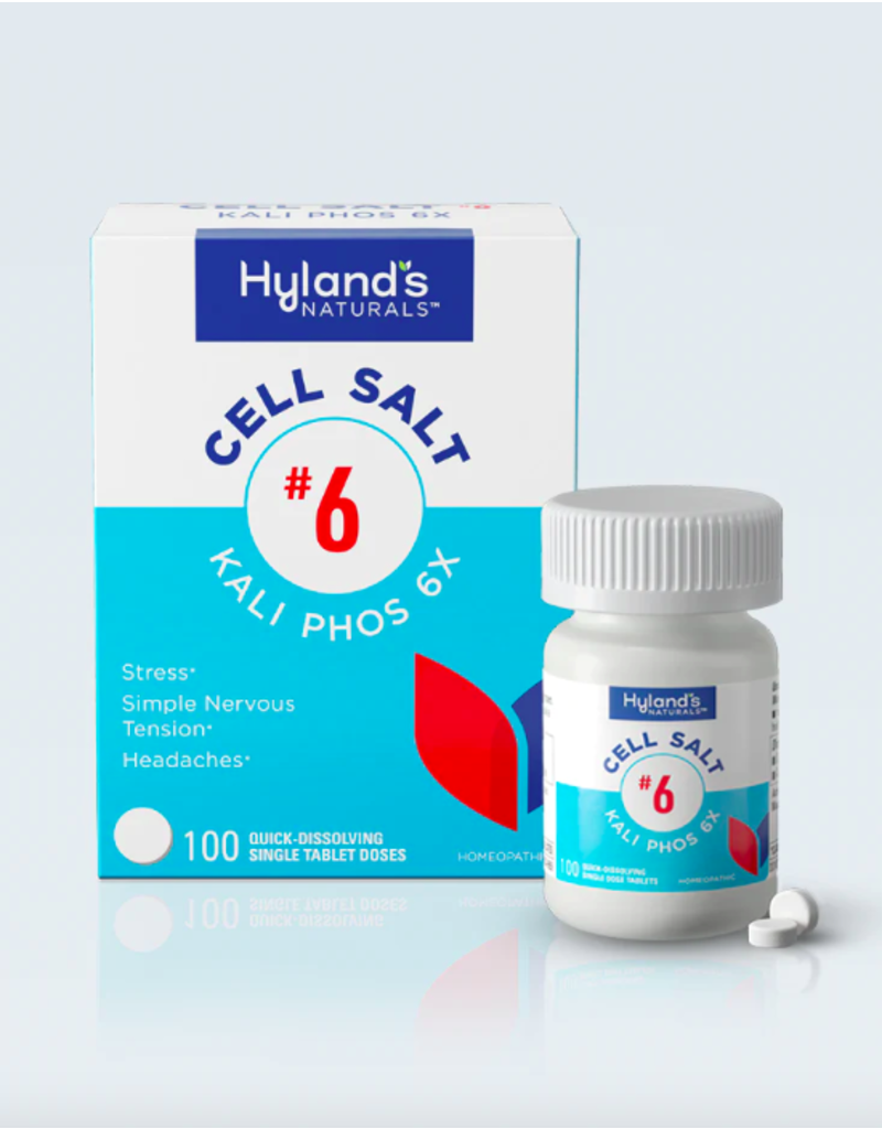 Standard Homeopathic Hylands Cell Salt | #6 Kali Phos. 6X 100 Tablets