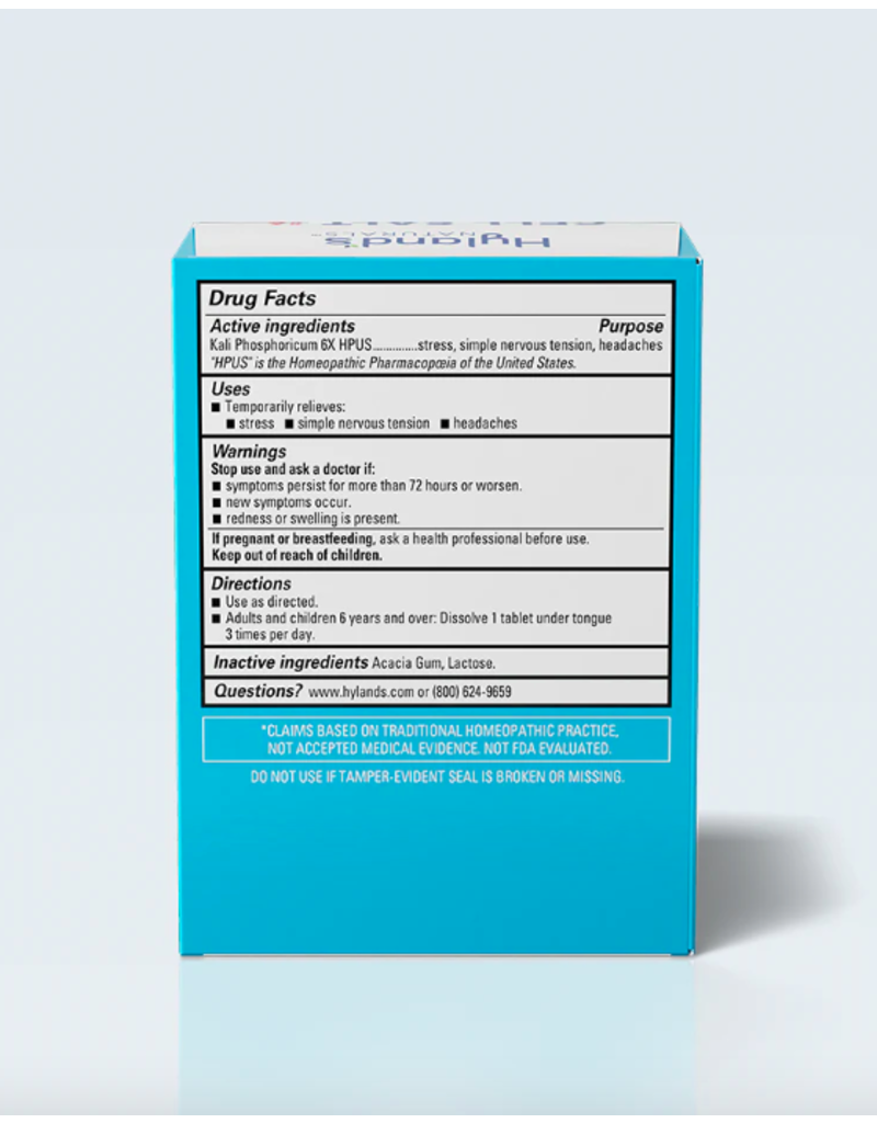 Standard Homeopathic Hylands Cell Salt | #6 Kali Phos. 6X 100 Tablets