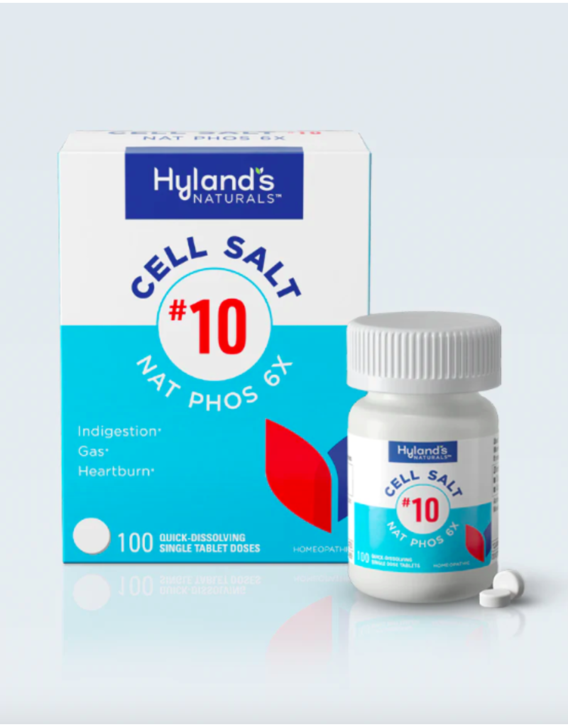 Standard Homeopathic Hylands Cell Salt | #10 Nat. Phos. 6X 100 Tablets