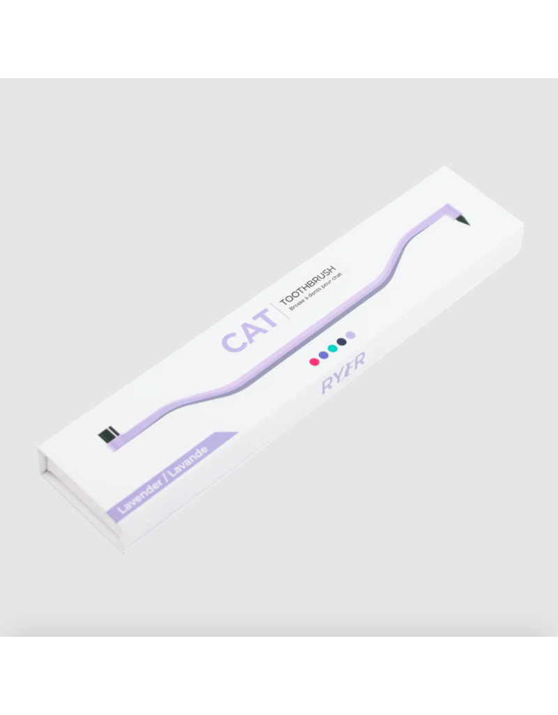 Ryercat Ryercat Toothbrush | Dual Sided for Cats Lavender Purple