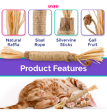 Ryercat Ryercat Dental Treat | Silvervine Dental Stick for Cats 5 pack