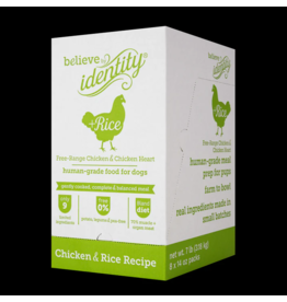 Identity Identity Gently Cooked Dog Food | Believe Bland Chicken & Rice Recipe 14 oz (*Frozen Products for Local Delivery or In-Store Pickup Only. *)