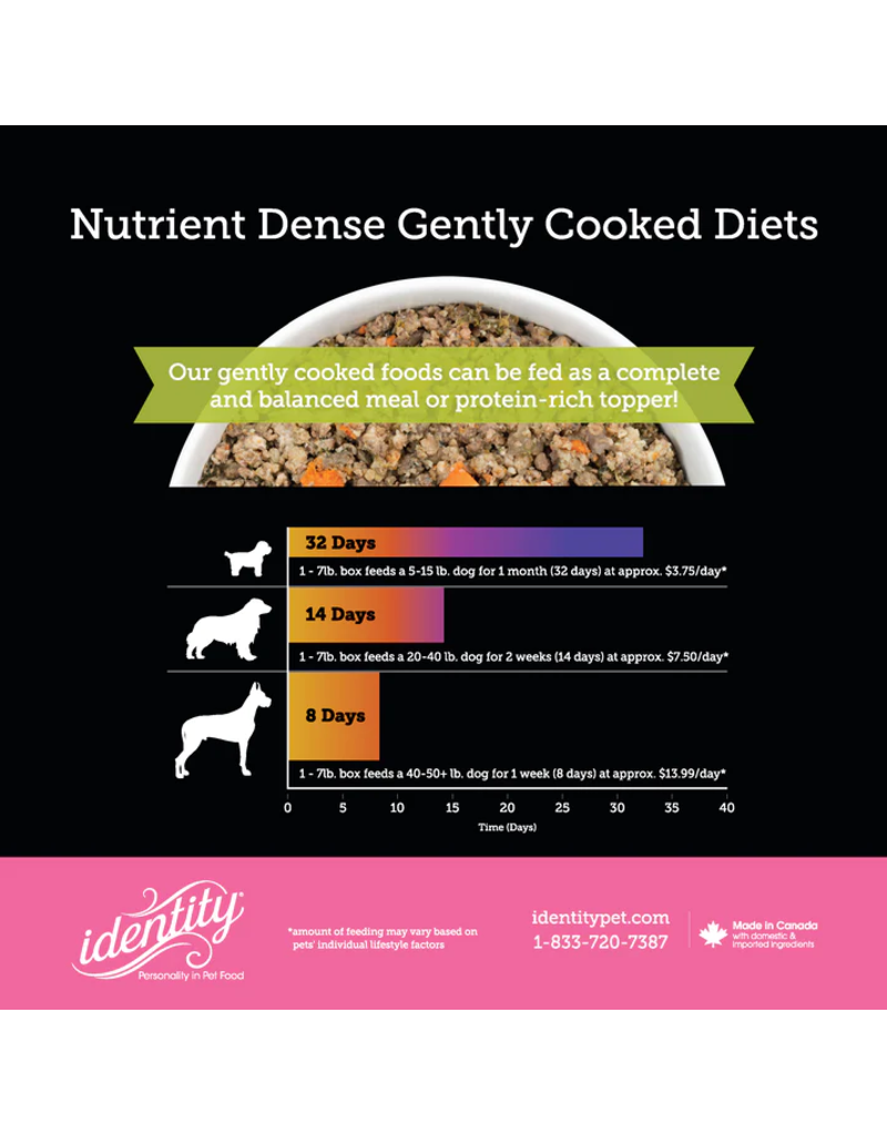 Identity Identity Gently Cooked Dog Food | Believe Bland Chicken & Rice Recipe CASE /8 (*Frozen Products for Local Delivery or In-Store Pickup Only. *)