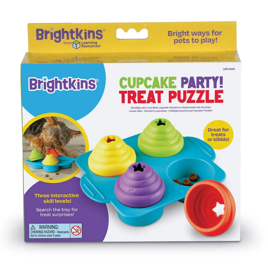 Brightkins Cupcake Treat Dispensing Dog Toy, Large