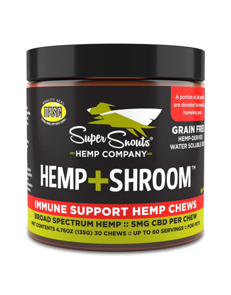 Super Snouts Super Snouts Supplements | Hemp + Shroom Immune Support 30 Chews