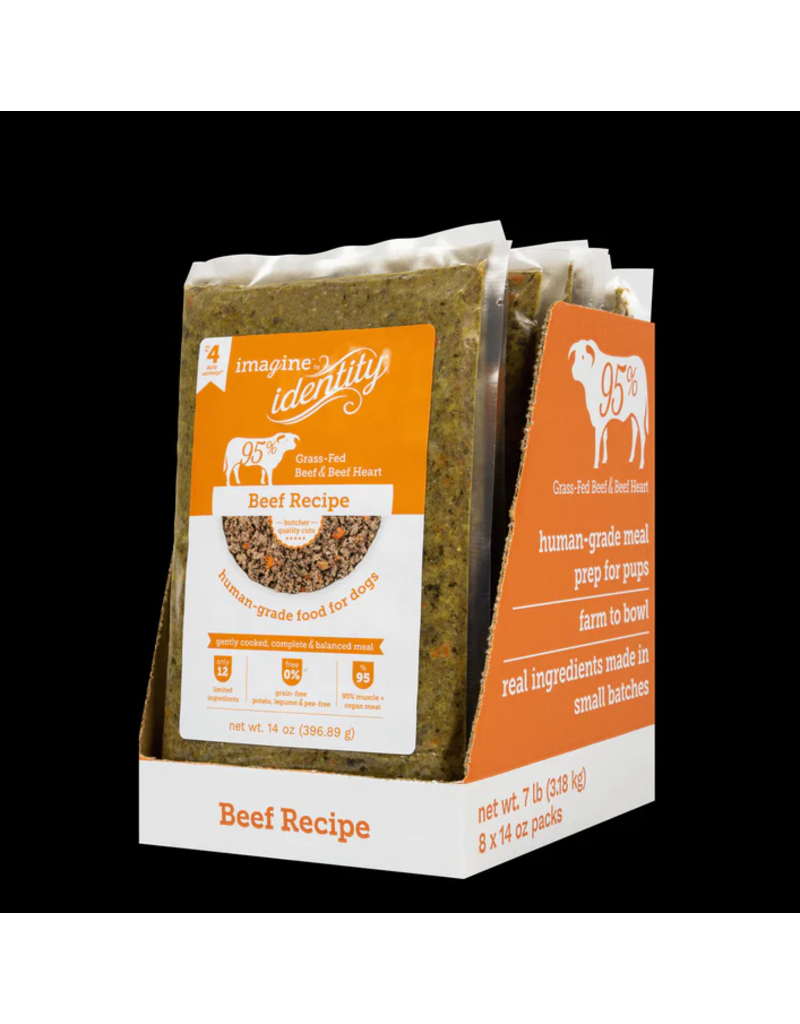 Identity Identity Gently Cooked Dog Food | Imagine 95% Beef Recipe 14 oz (*Frozen Products for Local Delivery or In-Store Pickup Only. *)