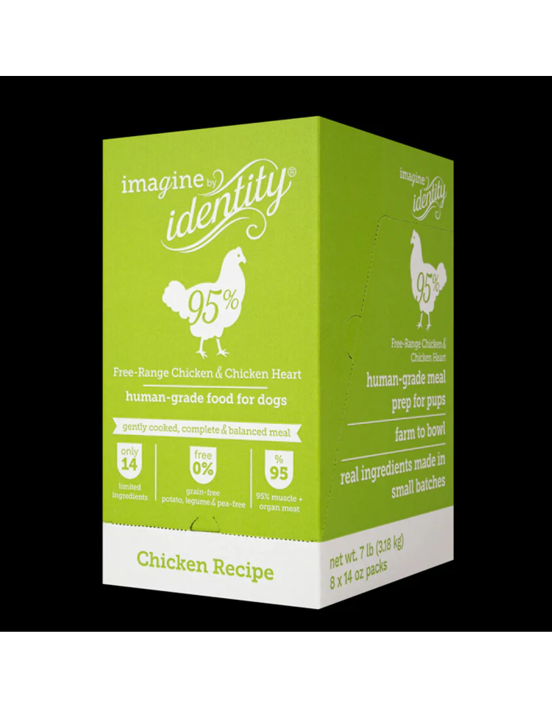 Identity Identity Gently Cooked Dog Food | Imagine 95% Chicken Recipe 14 oz (*Frozen Products for Local Delivery or In-Store Pickup Only. *)