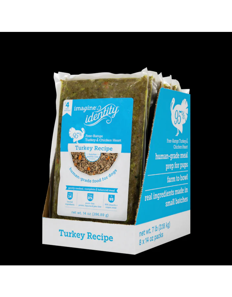 Identity Identity Gently Cooked Dog Food | Imagine 95% Turkey Recipe CASE /8 (*Frozen Products for Local Delivery or In-Store Pickup Only. *)