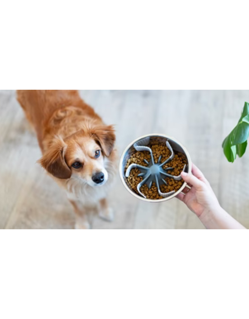 Messy Mutts Messy Mutts Slow Feeder | Bowl Insert with Suction Cups Grey