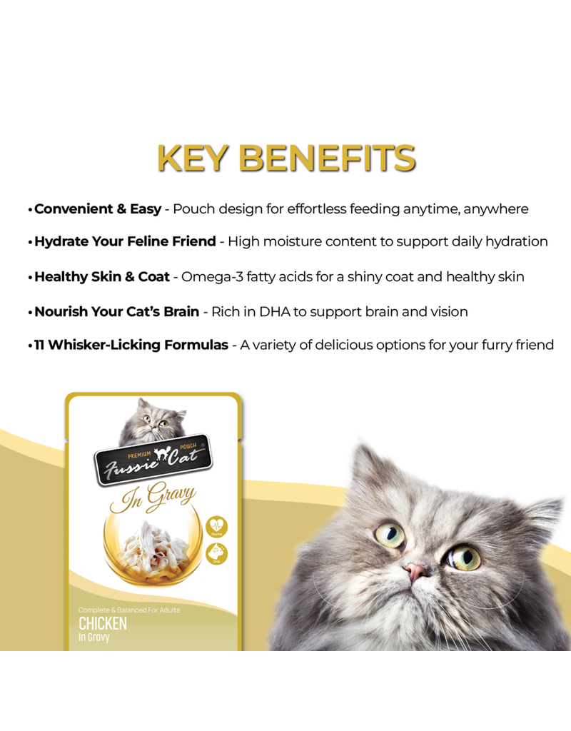 Fussie Cat Fussie Cat Premium Pouch Complete Cat Food | Chicken in Gravy 2.47 oz single