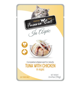 Fussie Cat Fussie Cat Premium Pouch Complete Cat Food | Tuna with Chicken in Aspic 2.47 oz single