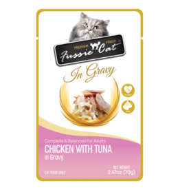 Fussie Cat Fussie Cat Premium Pouch Complete Cat Food | Chicken with Tuna in Gravy 2.47 oz CASE/12