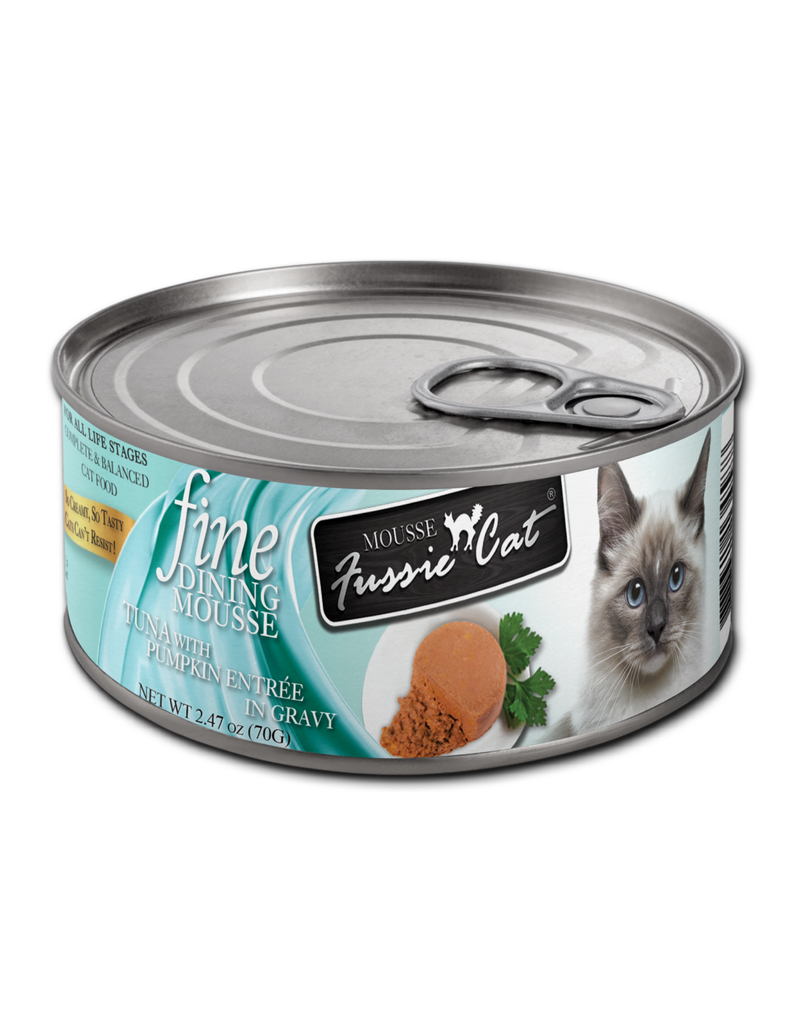 Fussie Cat Fussie Cat Fine Dining Cans | Tuna with Pumpkin Mousse 2.47 oz CASE/24