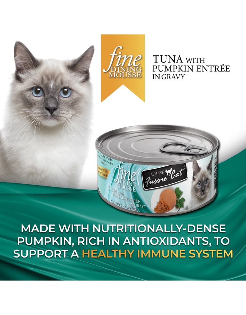 Fussie Cat Fussie Cat Fine Dining Cans | Tuna with Pumpkin Mousse 2.47 oz CASE/24