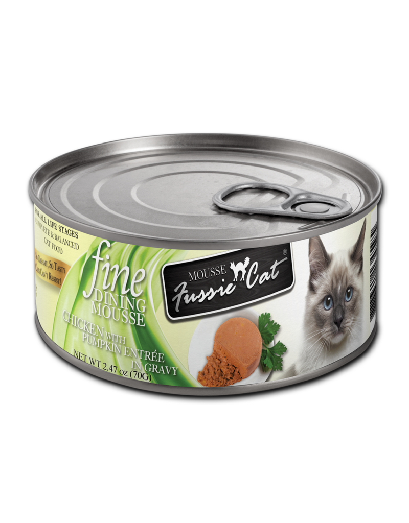 Fussie Cat Fussie Cat Fine Dining Cans | Chicken with Pumpkin Mousse 2.47 oz CASE/24