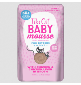 Tiki Cat Tiki Cat Velvet Mousse Cat Food | Chicken & Liver in Broth for Kittens 2.4 oz CASE/12