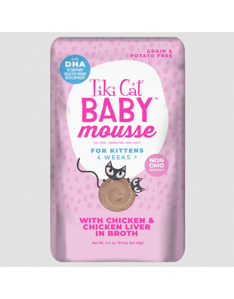 Tiki Cat Tiki Cat Velvet Mousse Cat Food | Chicken & Liver in Broth for Kittens 2.4 oz CASE/12