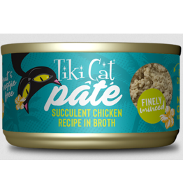 Tiki Cat Tiki Cat Canned Cat Food | Luau Succulent Chicken in Broth Finely Minced Recipe 2.8 oz single