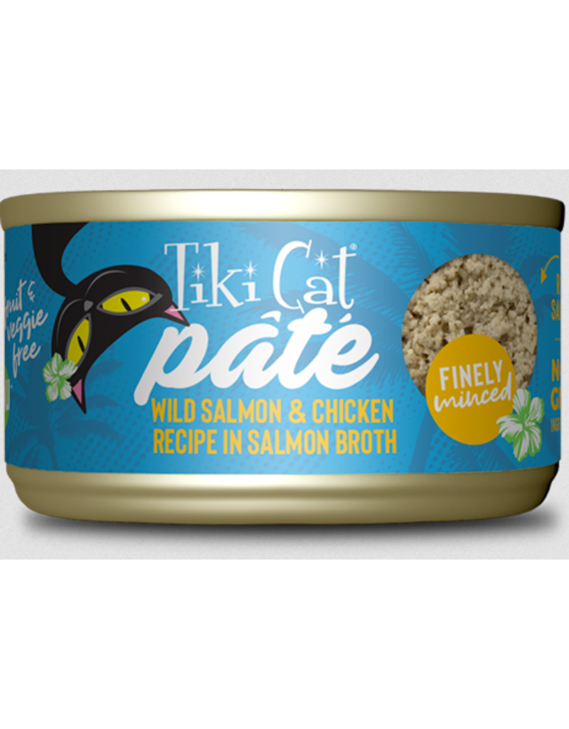 Tiki Cat Tiki Cat Canned Cat Food | Luau Wild Salmon & Chicken in Broth Pate Recipe 2.8 oz CASE/12