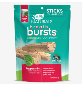 Ark Naturals Ark Naturals Breath Bursts | Brushless Toothpaste Peppermint Sticks for Large Dogs 6 oz