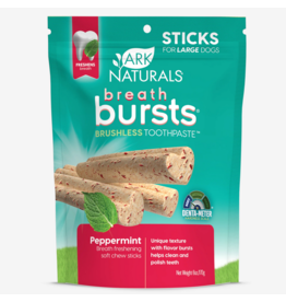 Ark Naturals DISC/M Ark Naturals Breath Bursts | Brushless Toothpaste Peppermint Sticks for Large Dogs 6 oz