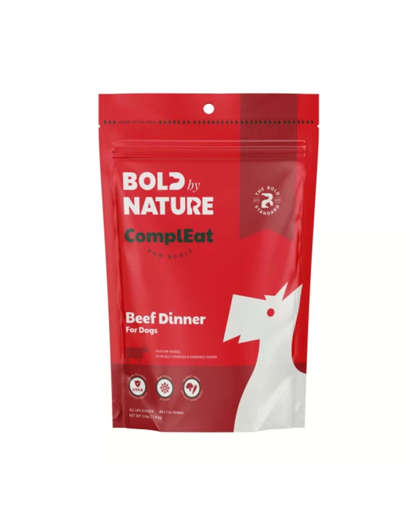 Bold By Nature Bold By Nature Frozen Dog Food 1 oz Sliders | Beef 8 oz Trial (*Frozen Products for Local Delivery or In-Store Pickup Only. *)