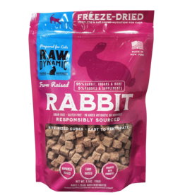 Raw Dynamic DISC/M Raw Dynamic Freeze Dried Cat Food | Farm Raised Rabbit Cubes 5.5 oz