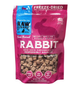 Raw Dynamic Raw Dynamic Freeze Dried Cat Food | Farm Raised Rabbit Cubes 5.5 oz