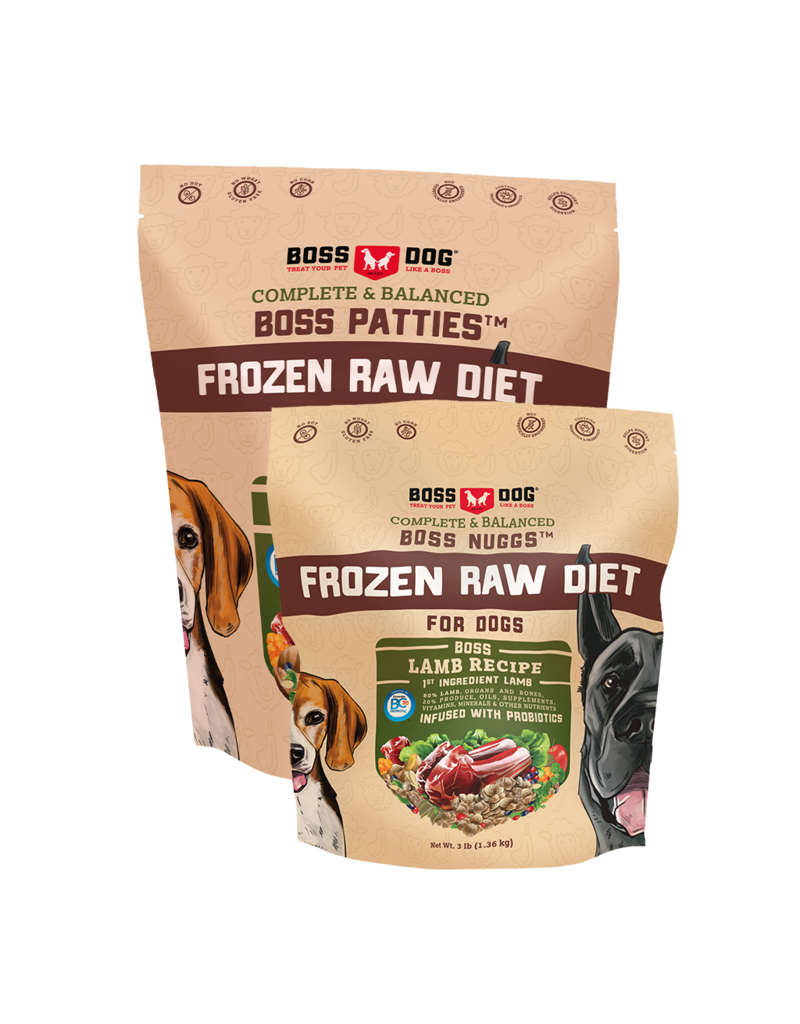 Boss Dog Brand Boss Dog Frozen Raw Dog Food | Lamb Nuggets 3 lb (*Frozen Products for Local Delivery or In-Store Pickup Only. *)