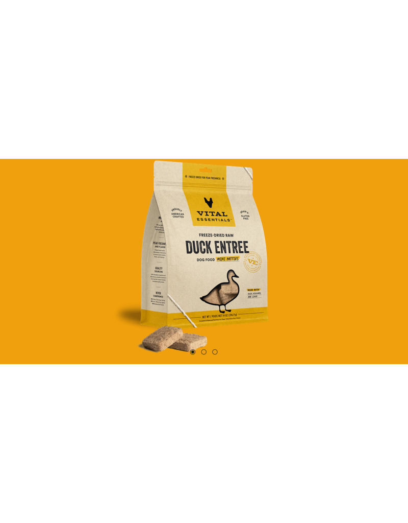 Vital Essentials Vital Essentials Freeze Dried Dog Food | Duck Entree Mini Patties 14 oz