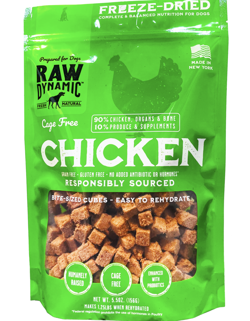 Raw Dynamic Raw Dynamic Freeze Dried Dog Food | Cage Free Chicken Cubes 14 oz