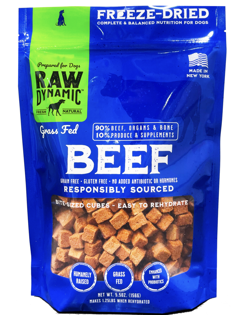 Raw Dynamic Raw Dynamic Freeze Dried Dog Food | Grass Fed Beef Cubes 14 oz