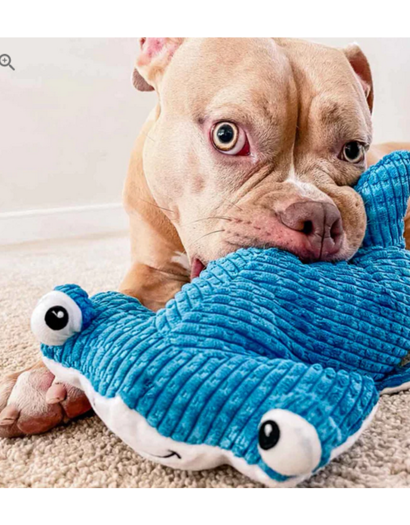 Snuggle Puppy Tender Tuffs Dog Toy | Big Hammerhead Shark Blue