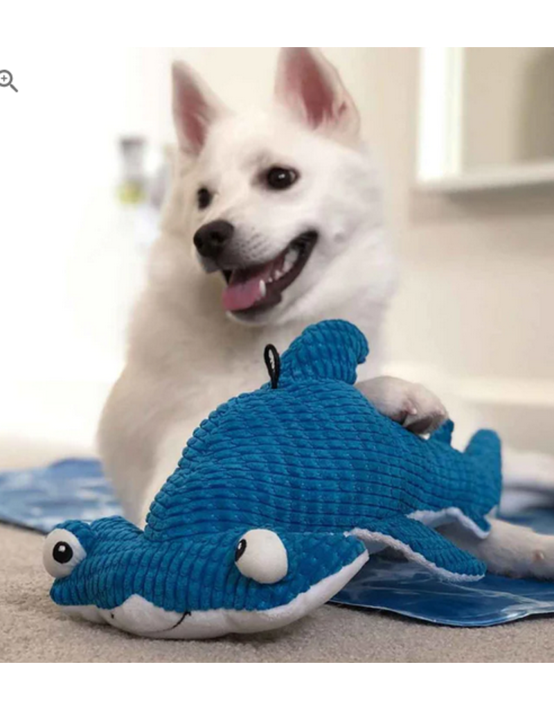 Snuggle Puppy Tender Tuffs Dog Toy | Big Hammerhead Shark Blue