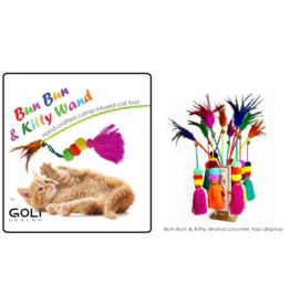Goli Design Goli Design | Bun Bun & Kitty Wand Cat Toy Assorted Colors single