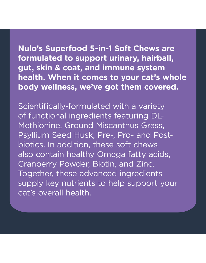 Nulo Nulo Functional Cat Supplements | 5-in-1 Chews 150 ct