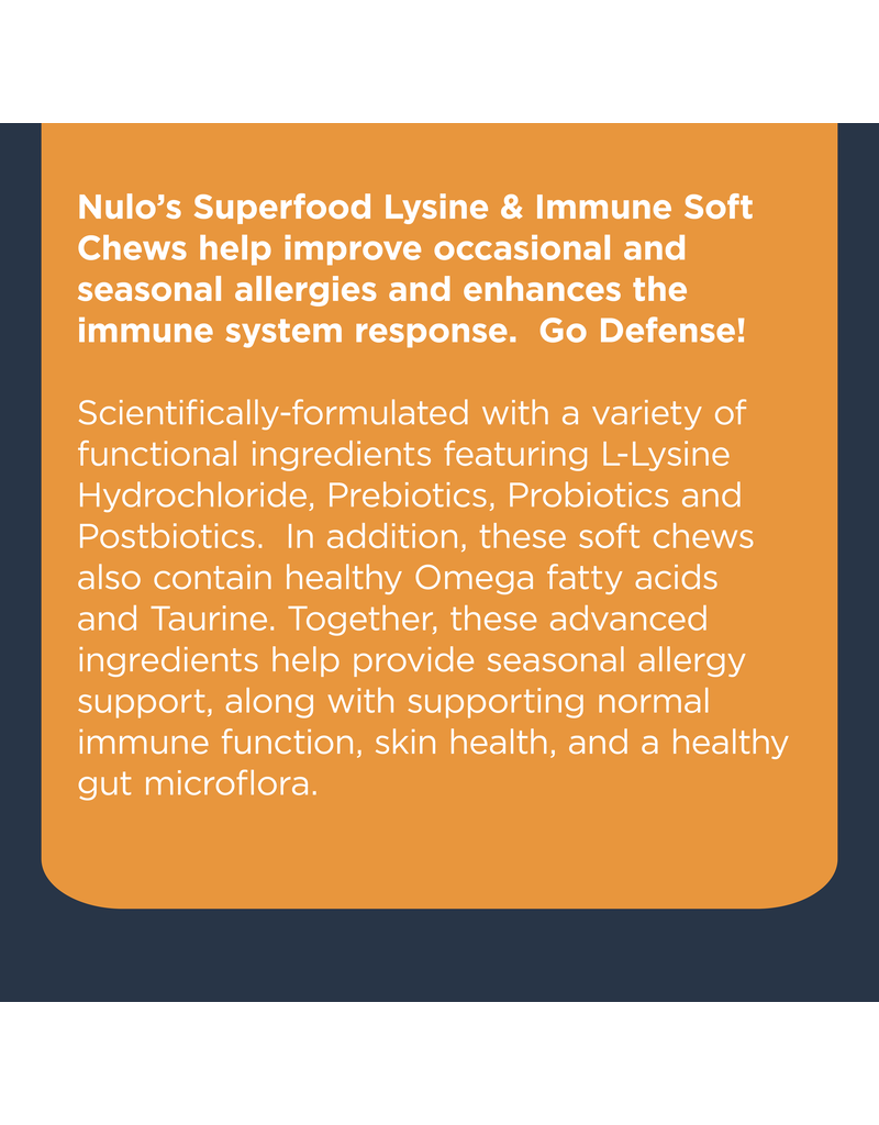 Nulo Nulo Functional Cat Supplements | Lysine & Immunity Chews 150 ct