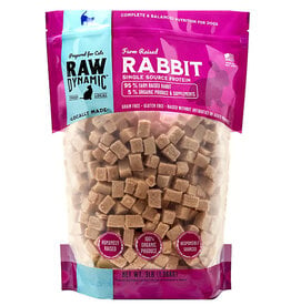 Raw Dynamic Raw Dynamic Frozen Raw Cat Food | Farm Raised Rabbit Cubes 3 lb (*Frozen Products for Local Delivery or In-Store Pickup Only. *)