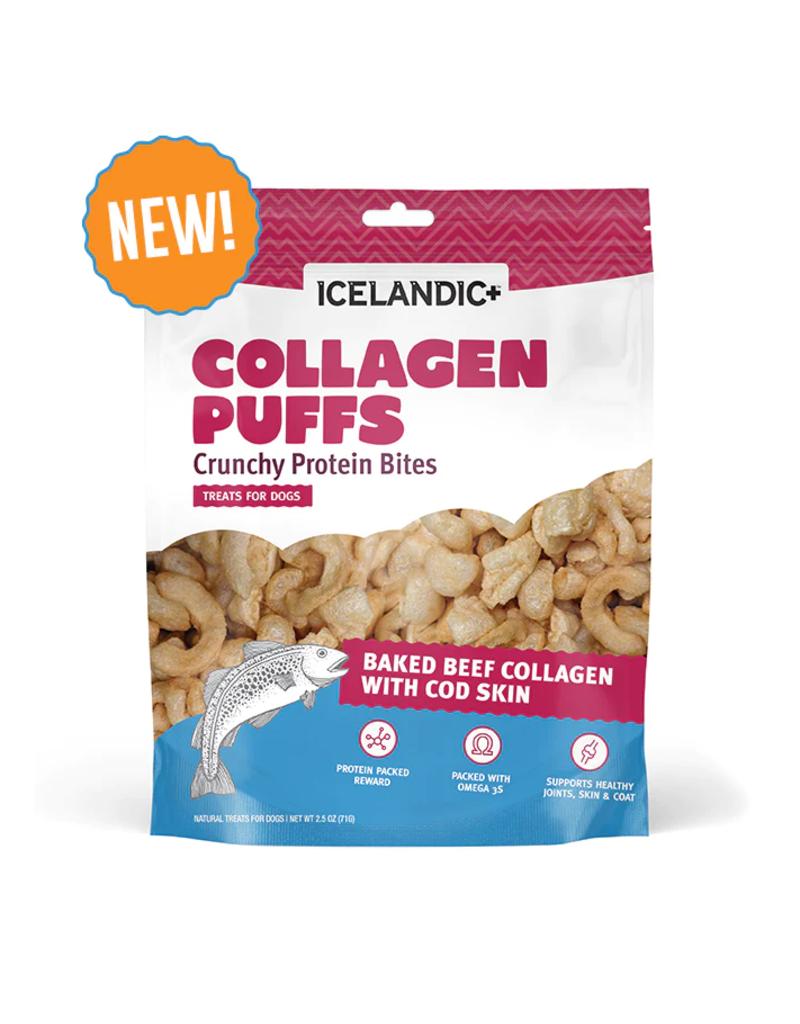 IcelandicPLUS Icelandic+ Beef Collagen Puff Bites | Fish Cod Skin 2.5 oz