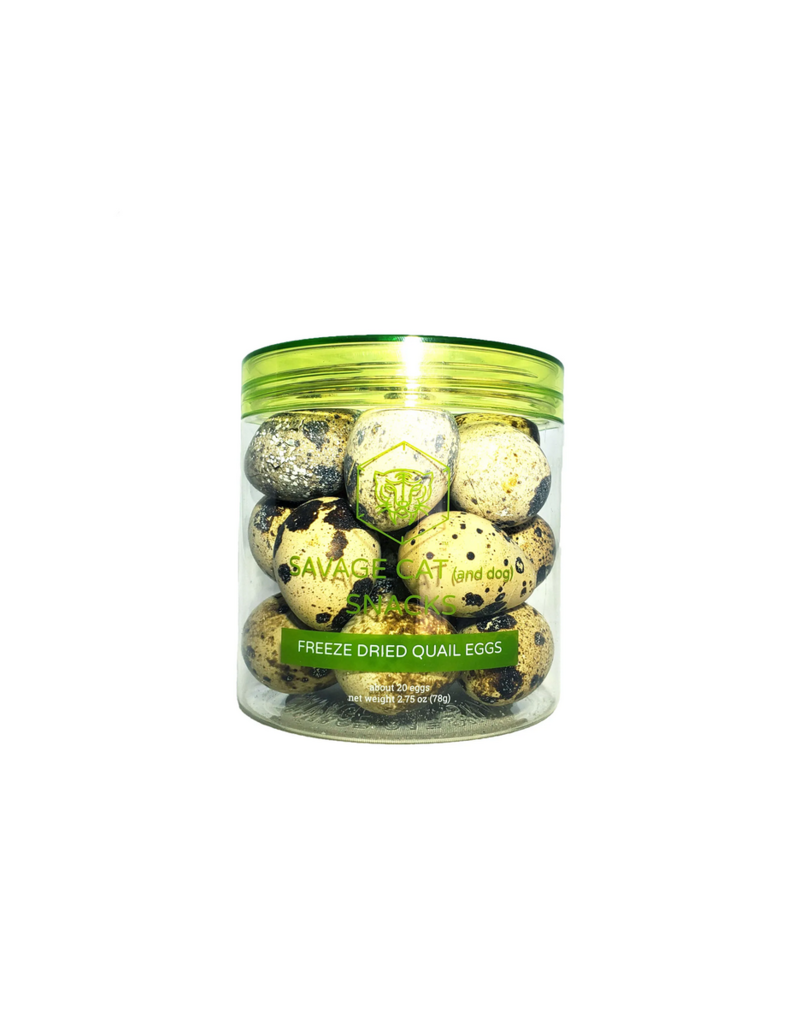 Savage Cat z Savage Cat Freeze Dried Pet Treats | Whole Quail Eggs 2.75 oz
